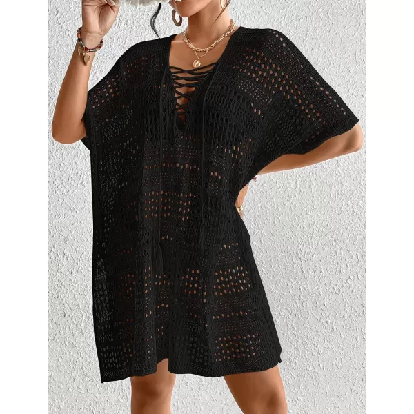 Bsubseach Sexy Hollow Out Swim Cover Up Crochet Swimsuit Bikini Coverup Summer Outfits