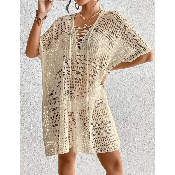 Bsubseach Sexy Hollow Out Swim Cover Up Crochet Swimsuit Bikini Coverup Summer Outfits