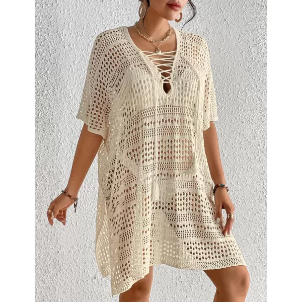 Bsubseach Sexy Hollow Out Swim Cover Up Crochet Swimsuit Bikini Coverup Summer Outfits