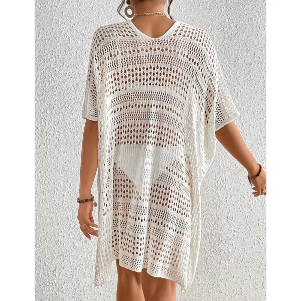 Bsubseach Sexy Hollow Out Swim Cover Up Crochet Swimsuit Bikini Coverup Summer Outfits