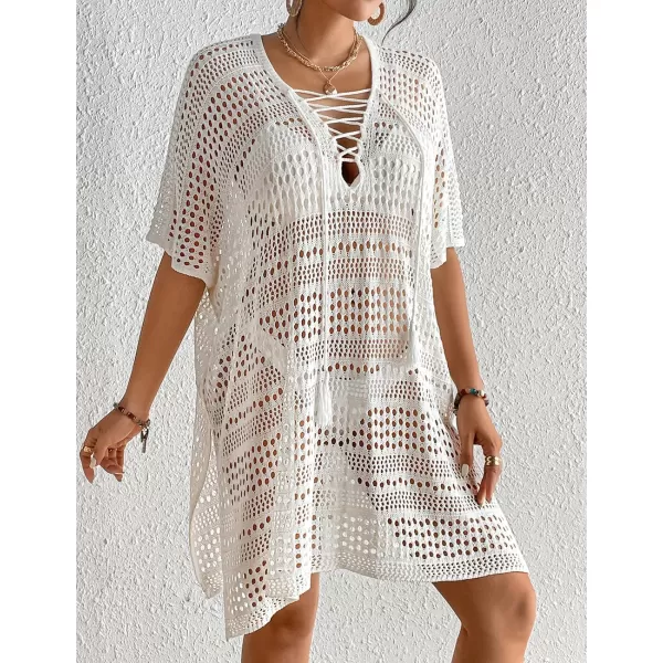Bsubseach Sexy Hollow Out Swim Cover Up Crochet Swimsuit Bikini Coverup Summer Outfits