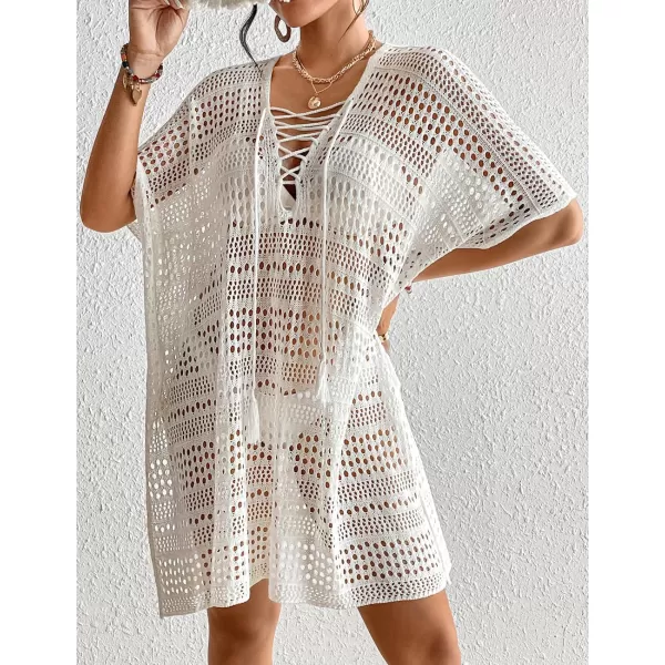 Bsubseach Sexy Hollow Out Swim Cover Up Crochet Swimsuit Bikini Coverup Summer Outfits