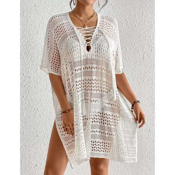 Bsubseach Sexy Hollow Out Swim Cover Up Crochet Swimsuit Bikini Coverup Summer Outfits