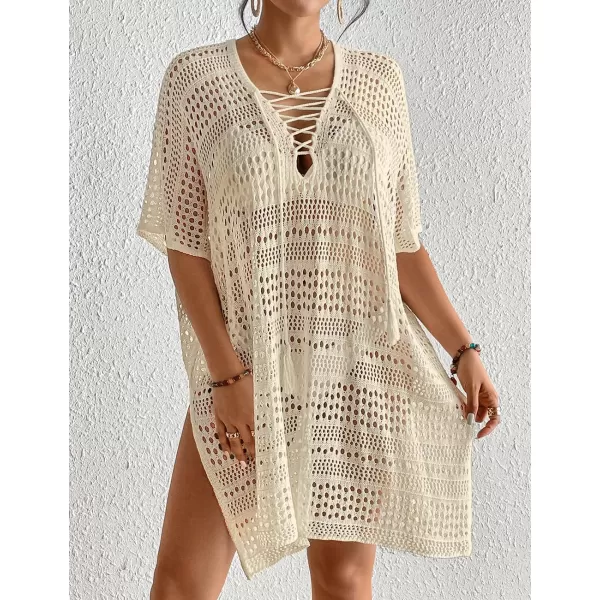 Bsubseach Sexy Hollow Out Swim Cover Up Crochet Swimsuit Bikini Coverup Summer Outfits