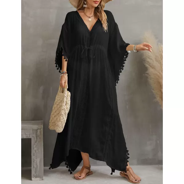 Bsubseach Swimsuit Cover Up for Swimwear Women Kaftan Dress with Drawstring