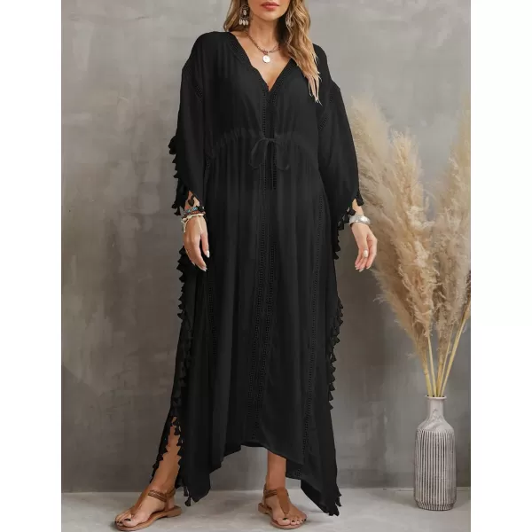 Bsubseach Swimsuit Cover Up for Swimwear Women Kaftan Dress with Drawstring