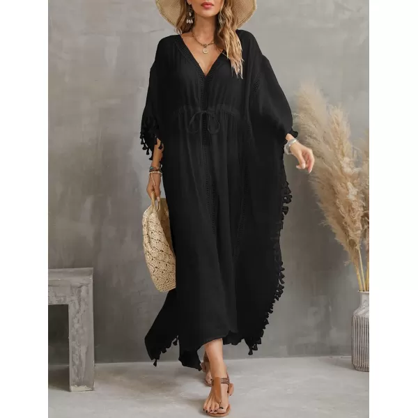 Bsubseach Swimsuit Cover Up for Swimwear Women Kaftan Dress with Drawstring