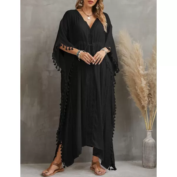 Bsubseach Swimsuit Cover Up for Swimwear Women Kaftan Dress with Drawstring