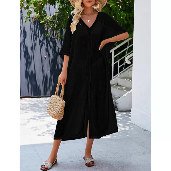 Bsubseach Swimsuit Cover Ups for Women Long Kimono Dress Sheer Kaftan