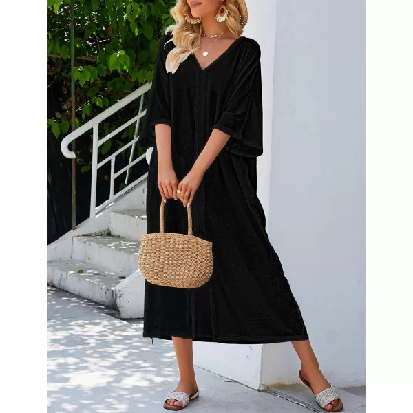 Bsubseach Swimsuit Cover Ups for Women Long Kimono Dress Sheer Kaftan