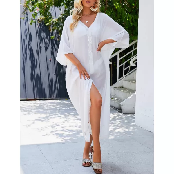 Bsubseach Swimsuit Cover Ups for Women Long Kimono Dress Sheer Kaftan