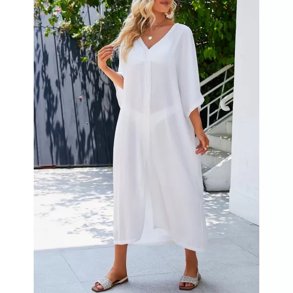 Bsubseach Swimsuit Cover Ups for Women Long Kimono Dress Sheer Kaftan