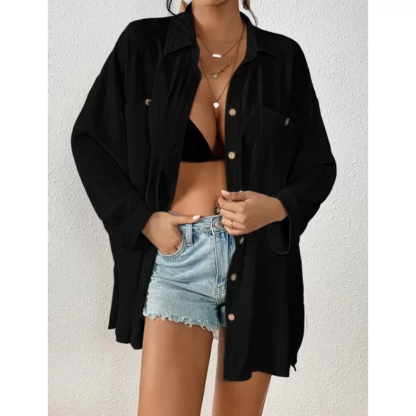 Bsubseach Swimsuit Cover Ups for Women Long Sleeve Bathing Suit Beach Coverup Bikini Swimwear Dress