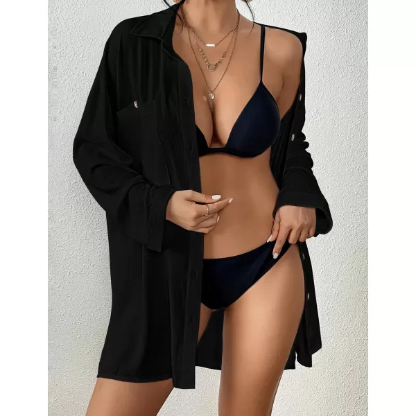 Bsubseach Swimsuit Cover Ups for Women Long Sleeve Bathing Suit Beach Coverup Bikini Swimwear Dress