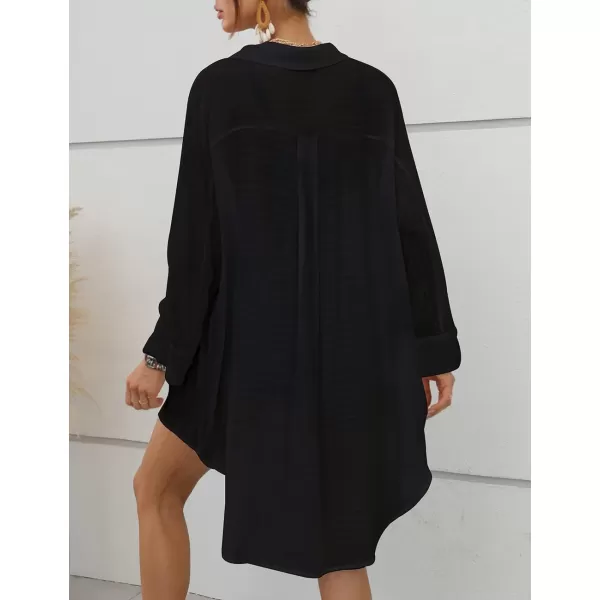 Bsubseach Swimsuit Coverup for Women Button Down Beach Shirt Dress Cover Up Summer Blouse