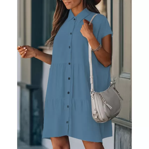 Bsubseach Swimsuit Coverup for Women Button Shirt Casual Dresses Vacation Wear
