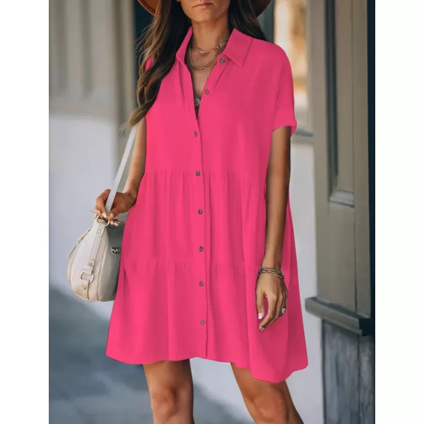 Bsubseach Swimsuit Coverup for Women Button Shirt Casual Dresses Vacation Wear