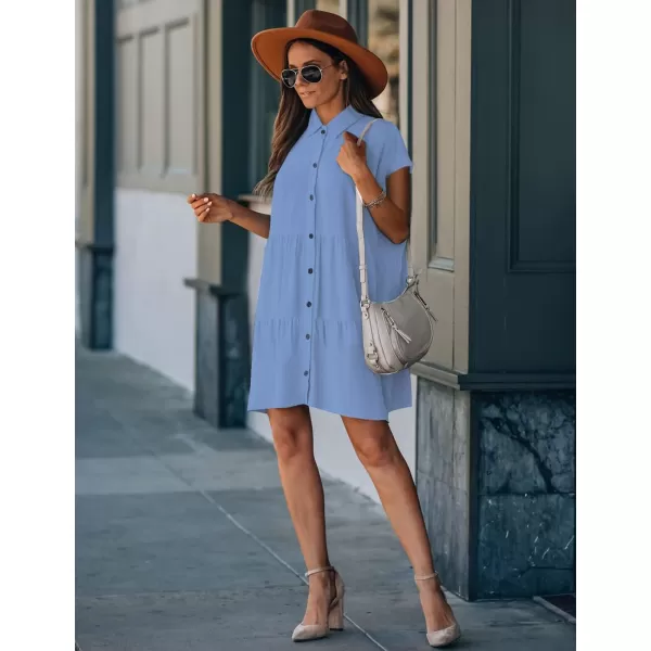 Bsubseach Swimsuit Coverup for Women Button Shirt Casual Dresses Vacation Wear