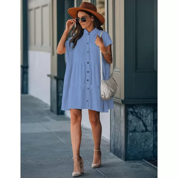 Bsubseach Swimsuit Coverup for Women Button Shirt Casual Dresses Vacation Wear
