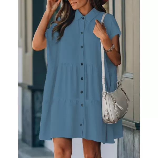 Bsubseach Swimsuit Coverup for Women Button Shirt Casual Dresses Vacation Wear