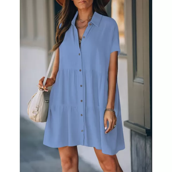 Bsubseach Swimsuit Coverup for Women Button Shirt Casual Dresses Vacation Wear