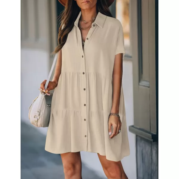 Bsubseach Swimsuit Coverup for Women Button Shirt Casual Dresses Vacation Wear