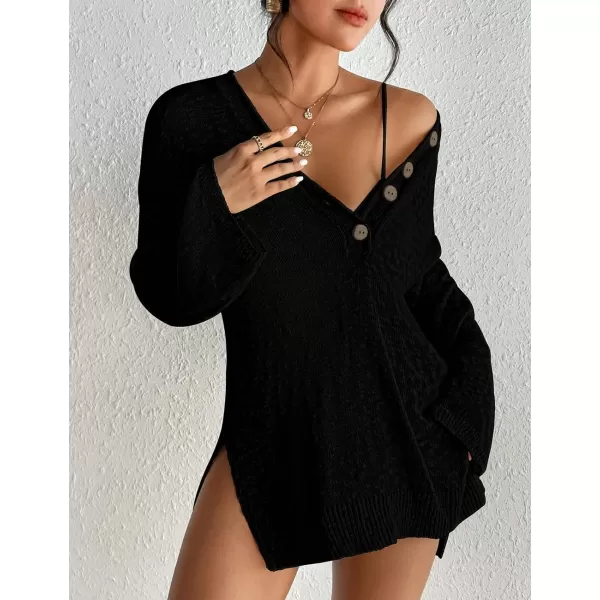 Bsubseach Swimsuit Coverup for Women Crochet Dress Button Bathing Suit Cover Up Beach Outfit