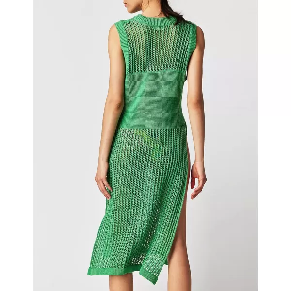 Bsubseach Swimsuit Coverup for Women Sleeveless Knitted Cover Up Crochet Dress Cover Ups for Swimwear