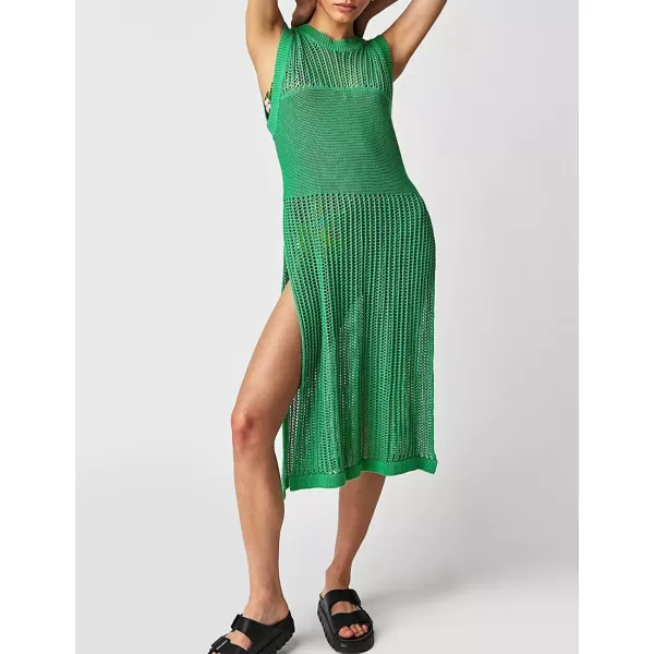 Bsubseach Swimsuit Coverup for Women Sleeveless Knitted Cover Up Crochet Dress Cover Ups for Swimwear