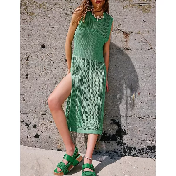Bsubseach Swimsuit Coverup for Women Sleeveless Knitted Cover Up Crochet Dress Cover Ups for Swimwear
