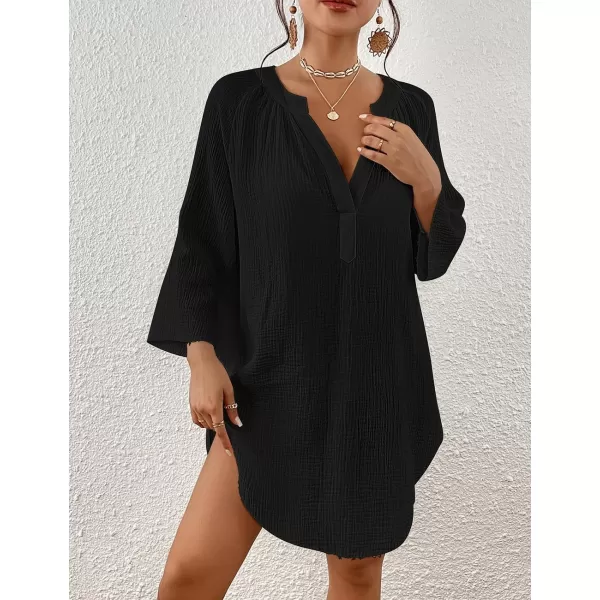 Bsubseach Swimsuit Coverup for Women V Neck Beach Swimwear Cover Up Top Beach Outfits