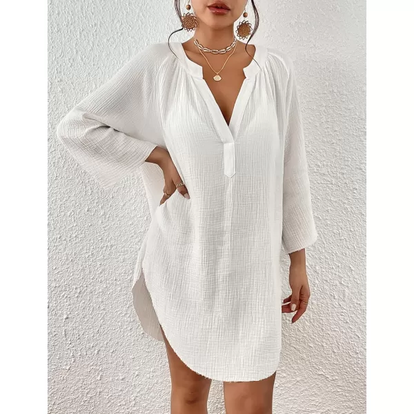 Bsubseach Swimsuit Coverup for Women V Neck Beach Swimwear Cover Up Top Beach Outfits
