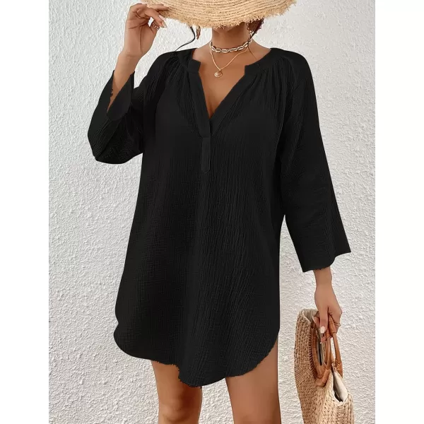 Bsubseach Swimsuit Coverup for Women V Neck Beach Swimwear Cover Up Top Beach Outfits