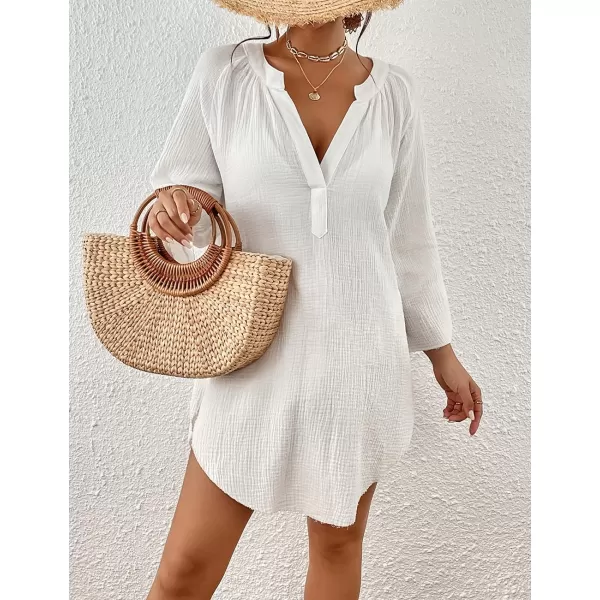 Bsubseach Swimsuit Coverup for Women V Neck Beach Swimwear Cover Up Top Beach Outfits