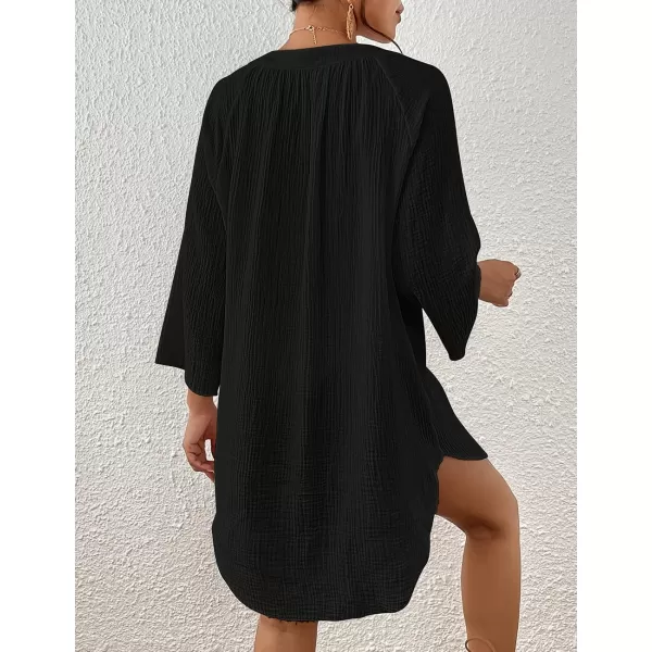 Bsubseach Swimsuit Coverup for Women V Neck Beach Swimwear Cover Up Top Beach Outfits