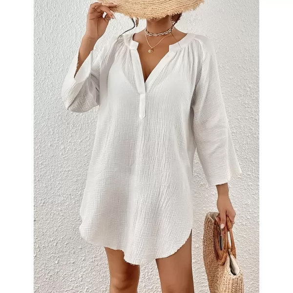 Bsubseach Swimsuit Coverup for Women V Neck Beach Swimwear Cover Up Top Beach Outfits