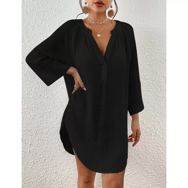 Bsubseach Swimsuit Coverup for Women V Neck Beach Swimwear Cover Up Top Beach Outfits