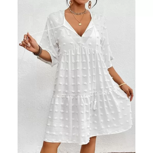 Bsubseach White Bathing Suit Cover Ups for Women Black Swimsuit Coverup Cute Dress