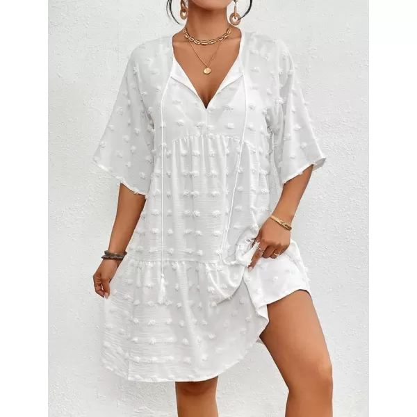 Bsubseach White Bathing Suit Cover Ups for Women Black Swimsuit Coverup Cute Dress