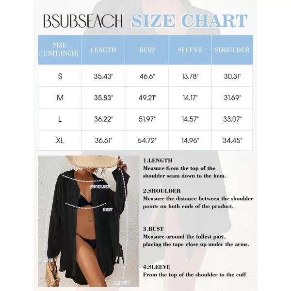 Bsubseach Women 2024 Swimsuit Cover Up Split Tie Beach Shirt Blouse
