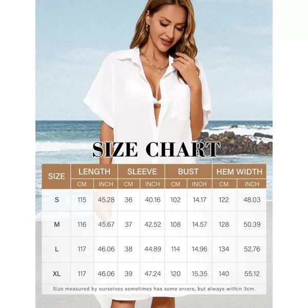 Bsubseach Women Bathing Suit Cover Up Bikini Coverup Button Down Shirt Dress
