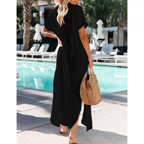 Bsubseach Women Bathing Suit Cover Ups Button Down Beach Swimsuit Cover Up Long Kimono Cardigans Summer Vacation outfits