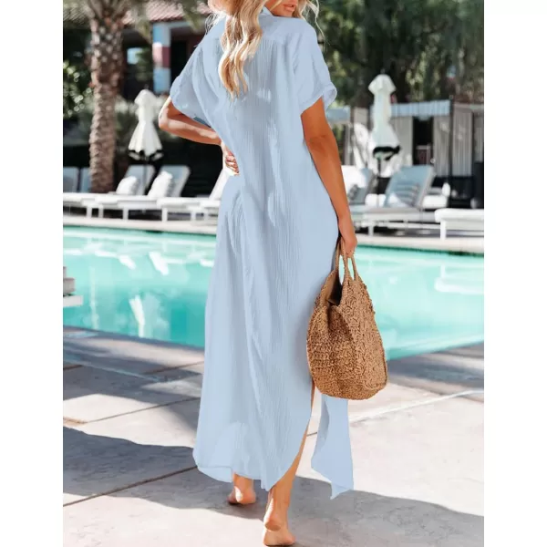 Bsubseach Women Bathing Suit Cover Ups Button Down Beach Swimsuit Cover Up Long Kimono Cardigans Summer Vacation outfits