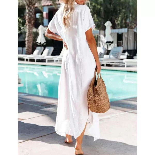 Bsubseach Women Bathing Suit Cover Ups Button Down Beach Swimsuit Cover Up Long Kimono Cardigans Summer Vacation outfits