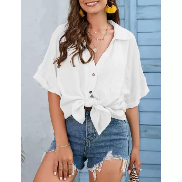 Bsubseach Women Casual Button Down Street Style Shirt Blouse Tops Swimsuit Cover Up