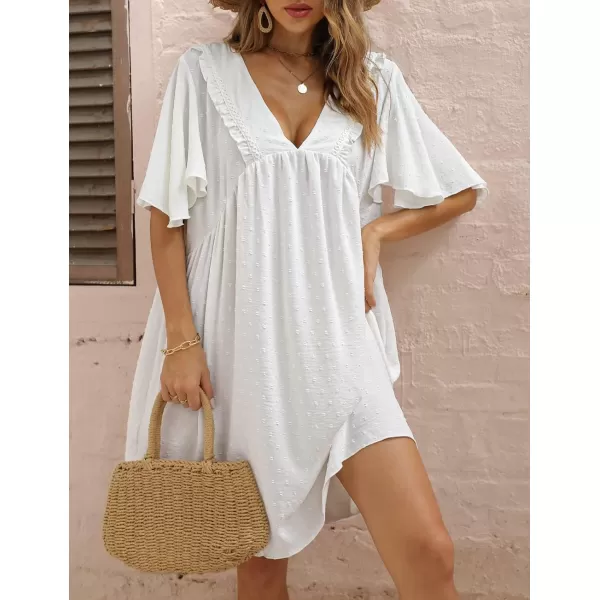 Bsubseach Women Casual Swimsuit Cover Up Blouses Button Down Beach Tunic Dress Bathing Suit Coverup