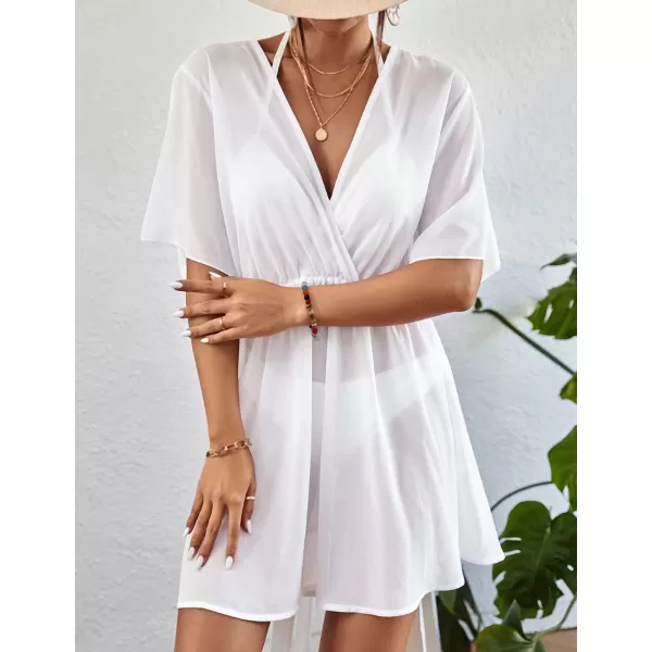 Bsubseach Women Casual Swimsuit Cover Up Blouses Button Down Beach Tunic Dress Bathing Suit Coverup
