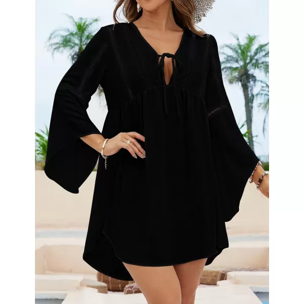 Bsubseach Women Casual Swimsuit Cover Up Blouses Button Down Beach Tunic Dress Bathing Suit Coverup