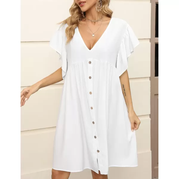 Bsubseach Women Casual Swimsuit Cover Up Blouses Button Down Beach Tunic Dress Bathing Suit Coverup
