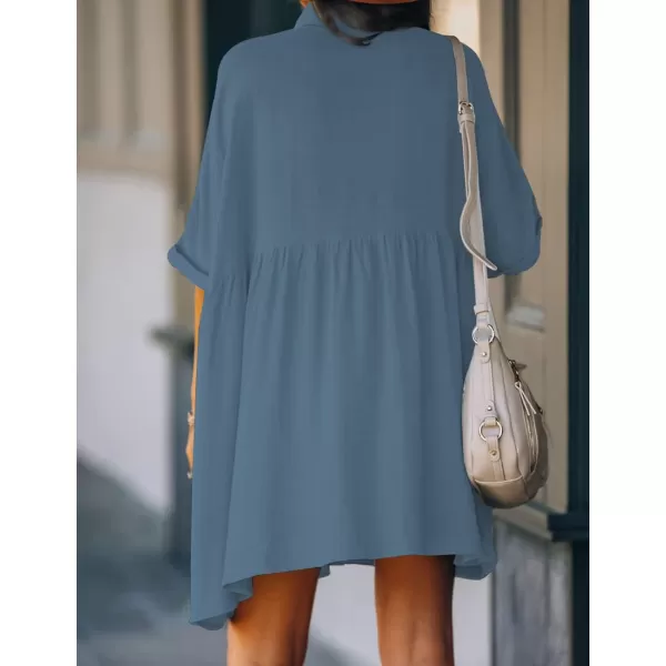 Bsubseach Women Casual Swimsuit Cover Up Blouses Button Down Beach Tunic Dress Bathing Suit Coverup